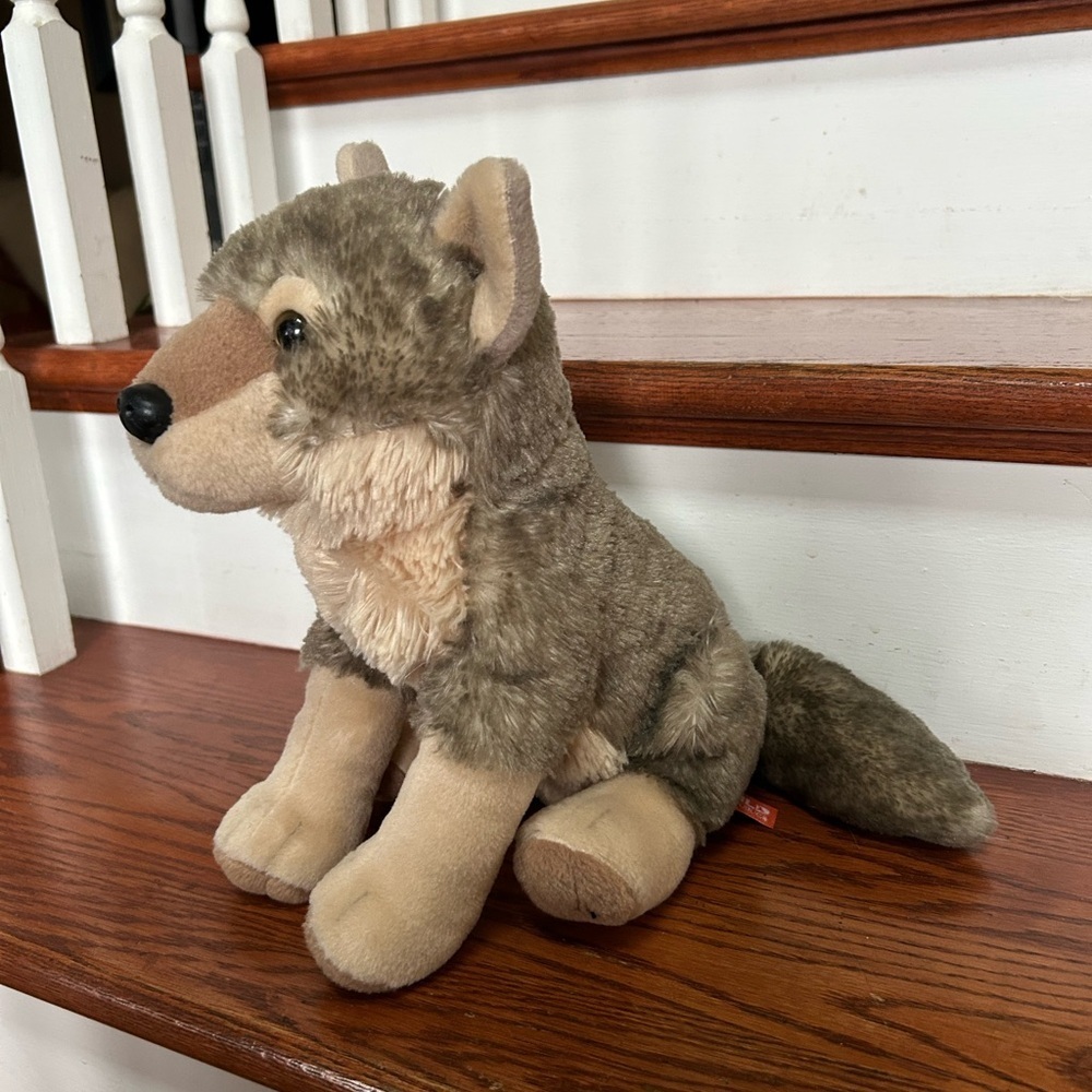 Wild Republic Gray Wolf 12” Soft Plush Stuffed Animal Toy Soft Fluffy Cuddly - Picture 4 of 10